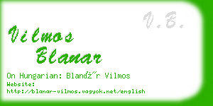 vilmos blanar business card